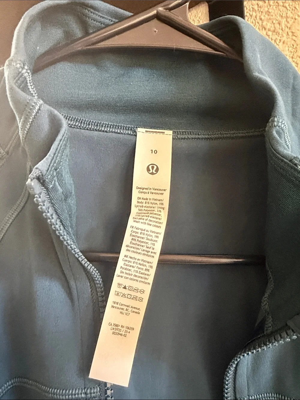 lululemon athletica Teal Full-Zip Utility Jacket